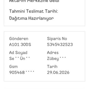 A101'ten 26 Jant Siparişimin Teslim Gecikmesi Ve İade Talebi