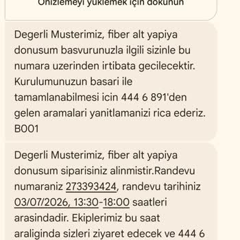 Fiber Kurulum Randevum Sürekli Erteleniyor Ve Bilgi Verilmiyor