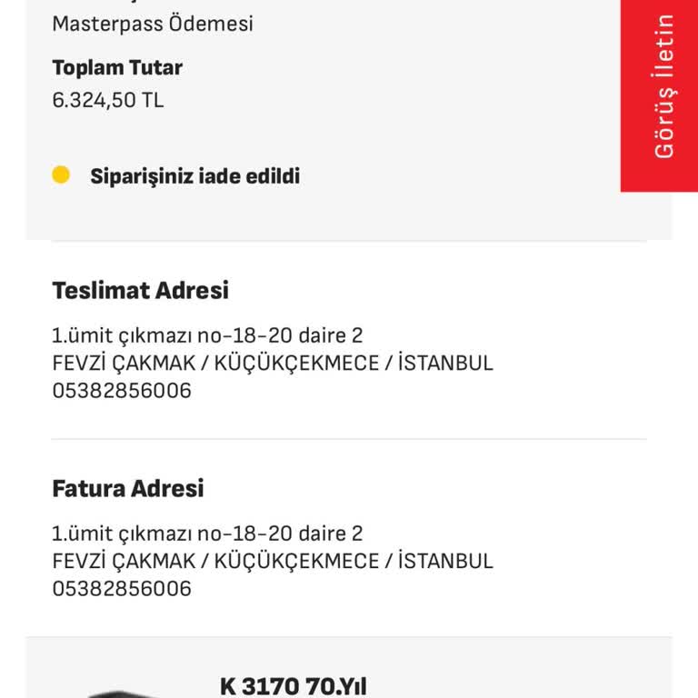 Stokta Ürün Varken Online Siparişim İptal Edildi