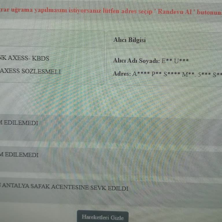 Kuryenet’in Yanıltıcı Teslim Notu Ve Kredi Kartımın Teslim Edilmemesi