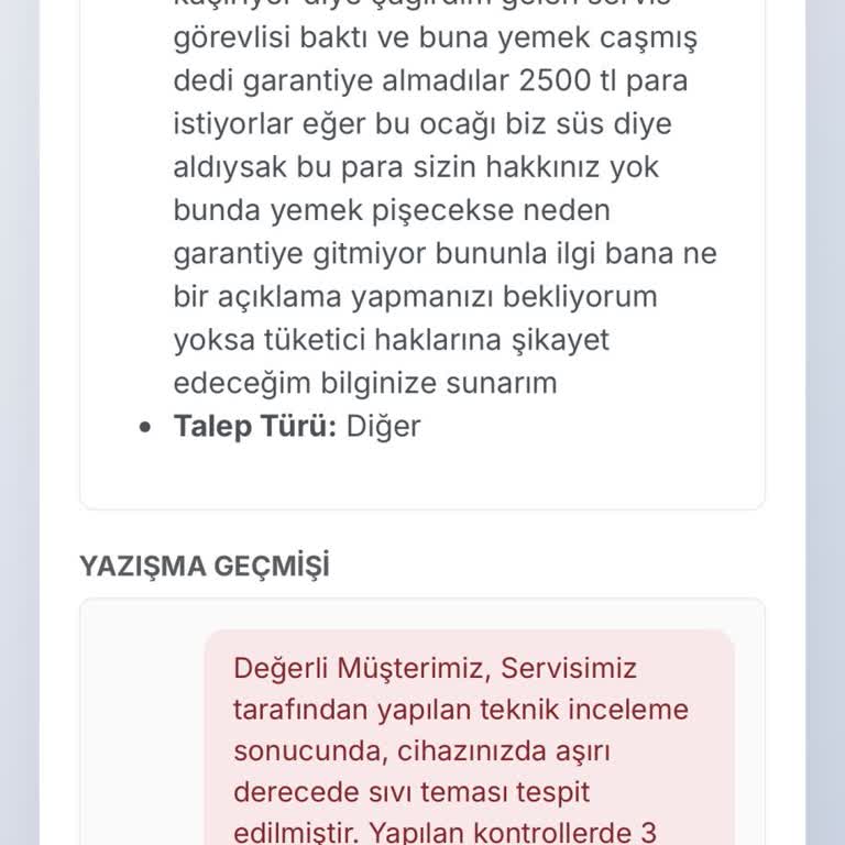 Luxell Garanti Kapsamındaki Ateşleme Arızasına 2.500 TL Ücret İtirazı