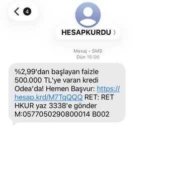 SMS'te Verilen Düşük Faiz Oranı Uygulanmadı