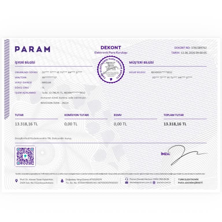 13.786 TL İade Kartıma Yansımıyor, Acil İşlem Talebi