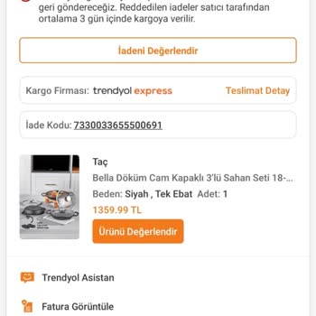Defolu Ve Eksik Sahan Seti Gönderimi Tekrarlandı, İade Talebi Reddedildi
