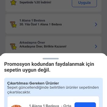 Domino's Pizza Uygulama Kampanya Görseli Yanıltıcı, İndirimler Birlikte Kullanılamıyor