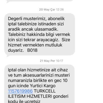 İptal Edilen Abonelik İçin Kesilen Haziran Faturası İptal Talebi