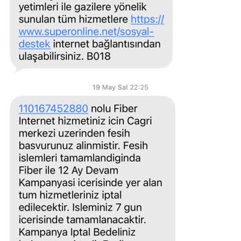İptal Edilen Abonelik İçin Kesilen Haziran Faturası İptal Talebi