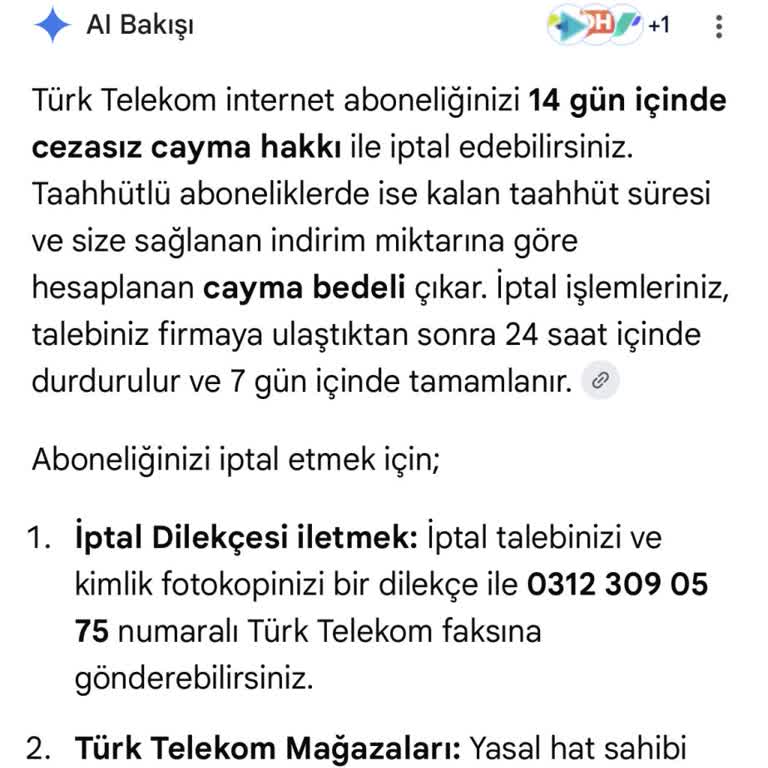 İnterneti Kullanamama Ve Haksız Cayma Bedeli Talebi