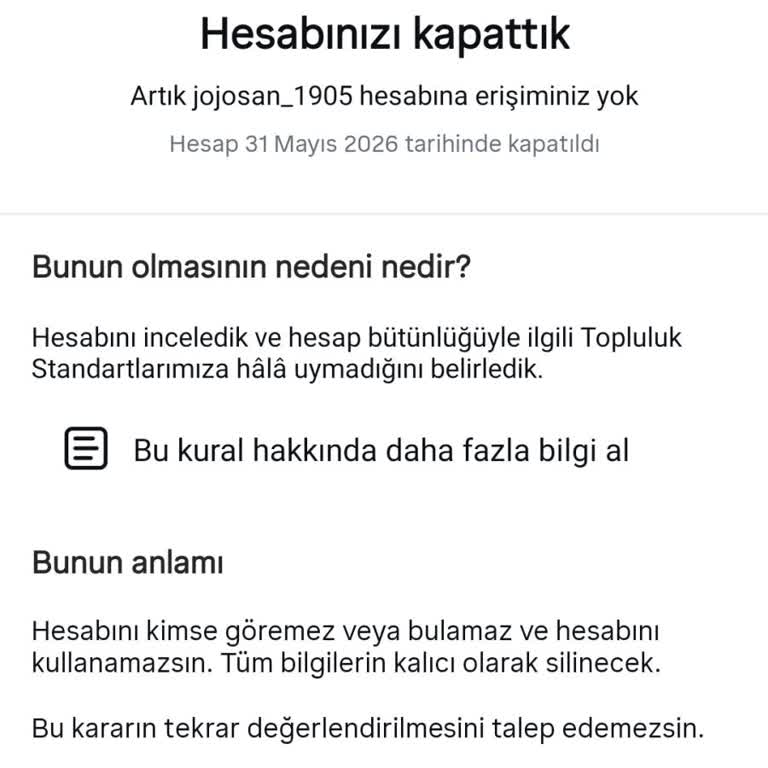 Hesabımın Haksız Kapatılması Ve Kimlik Doğrulamasının Reddi