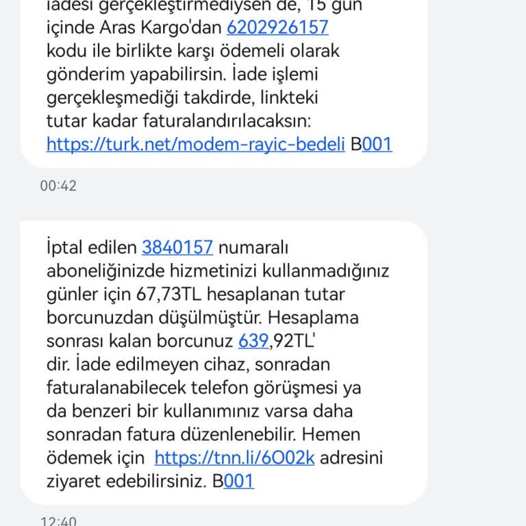 TurkNet’in Eksik Teslim Adresi Nedeniyle Modem İadesi Engellendi Ve İcra İşlemi Başlatıldı