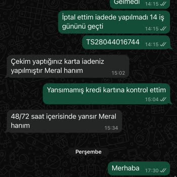 Ürün Gönderilmedi Ve 1350 TL İade Edilmedi