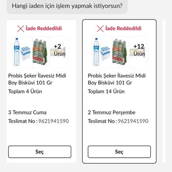 Teslim Edildi Gösterilen 14 Ürün Elime Ulaşmadı Ve İade Süreci İptal Ediliyor