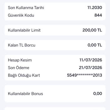 200 TL Limitli Sanal Kartımdan 59.095 TL İzinsiz Çekim Ve Güvenlik Açığı