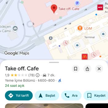 Sabiha Gökçen Havalimanı Take Off Café’de Fahiş Fiyatlandırma