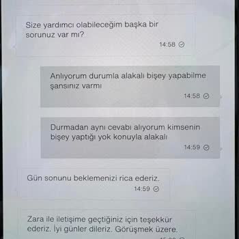 Siparişim Hazırlanıyor Ve Kargo Bekliyor, Zara Müşteri Hizmetleri Saygısız Davranıyor