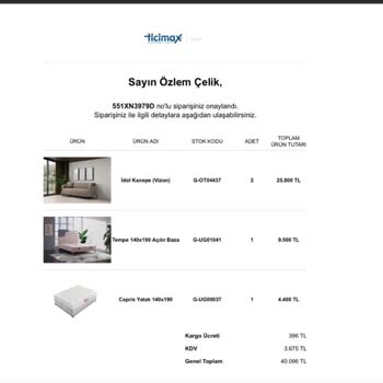Gündoğdu Mobilya’da Sipariş Değişiminden Sonra Teslimat Tarihi Belirtilmiyor