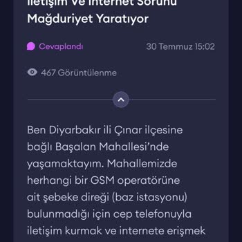 Diyarbakır Başalan Mahallesinde Kapsama Sorunu Ve Yüksek Faturalar Nedeniyle Ücret İadesi Talebi