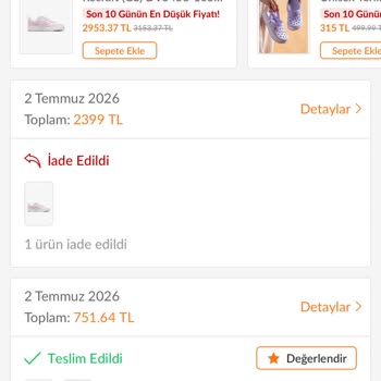 Sipariş İptali Sonrası Fiyat Artışı Ve Mağduriyet