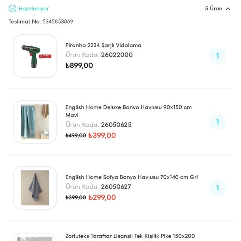 Ödemesi Alınan Sipariş Teslim Edilmedi
