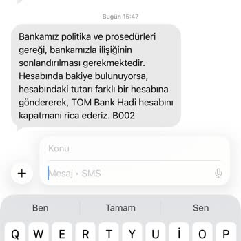Hesap Ve Kredi Kartı Kısıtlaması Nedeniyle Yaşanan Cevapsızlık