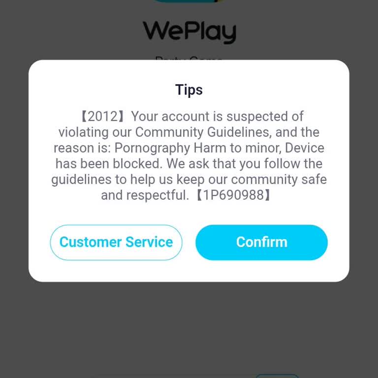 WePlay Android Account Banned for Wrong Violation Reason
