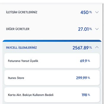 Paycell Hesabından Onaysız Fatura Yansıtması Ve Hatalı Borçlandırma