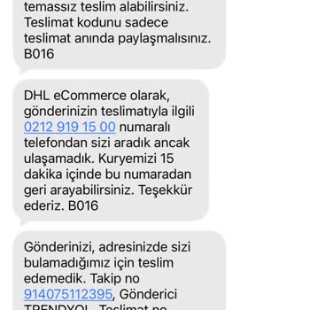 DHL Kargo’nun Geri Arama Yanıt Vermemesi Ve Teslimat İhmalı