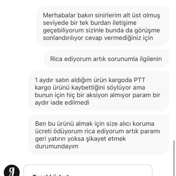 Kayıp Kargo Ve Alıcı Koruma Ücreti İadesi Sorunu Nedeniyle Mağduriyetim