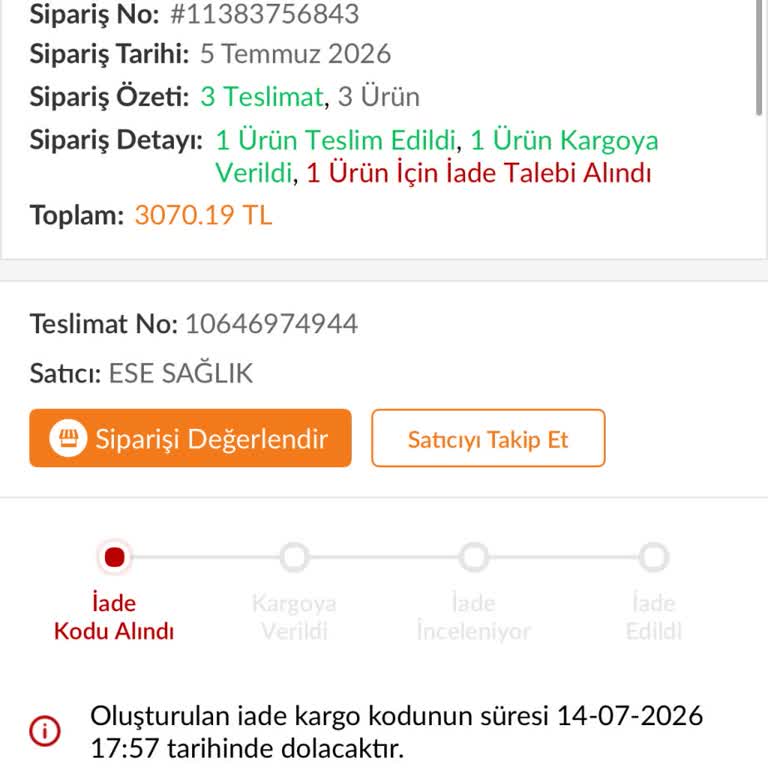 Trendyol Faturasız Ve Şüpheli Paketleme İle Gelen Göğüs Pompasının İadesi Talebi