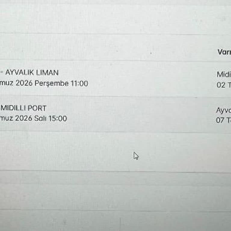 Midilli-Ayvalık Feribotu İptal Edildi Yarım Ücret İadesi Gelmedi