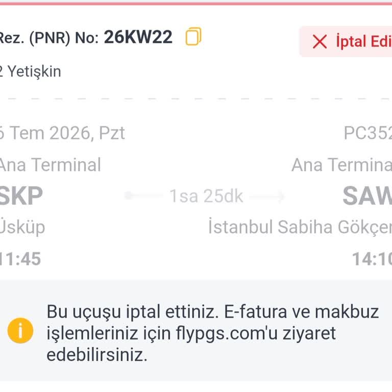 Pegasus'tan Son Dakika Uçuş İptali Ve İş Fırsatının Kaybı