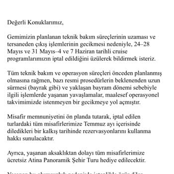 Kredi Kartı İadesi Talebi ve Tur İptali