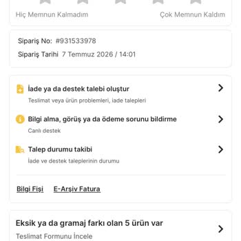Bozuk Tavuk Ve Ezik Ürünler İçin İade Talebi