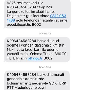 PTT Kargo’nun Sahte ‘Ulaşamadık’ Mesajı Ve Teslim Edilmeyen 360 TL Karşı Ödemeli Kargo