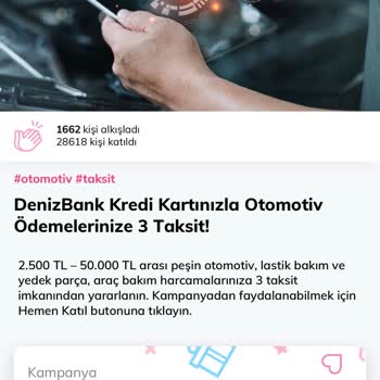 Denizbank Black Mastercard Otomotiv Kampanyası Bonus Ve Taksit Hakları Verilmedi