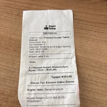 Uber Eats Yanlış Ürün Teslimi Ve İade Talebi
