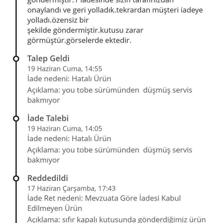 Açılmış Kutulu Tablet İçin İade Reddi Ve Çözüm Bulunamaması