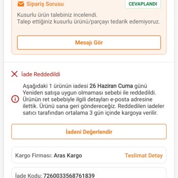 Ekranı Kırık TV İçin Değişim Ve Tam İade Talebi