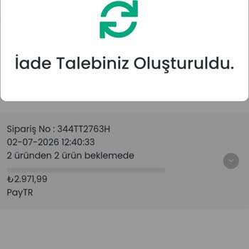 Sipariş İptali Sonrası Cevapsızlık Ve Geri Ödeme Talebi