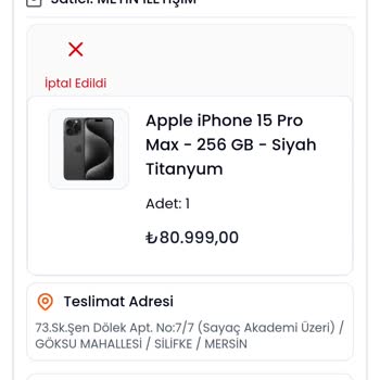 Kargo Gecikmesi Ve Satıcı Bilgisi Şeffaf Olmadığı İçin Mağdur Oldum