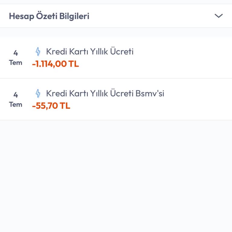 İş Bankası Maximum Troy Dijital Kartı Yıllık Ücret Ve BSMV Kesintisinin İadesi