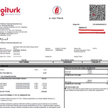 Digiturk'ün 2 Ay Hediye Sözü Sonrası 1.926,68 TL Fatura Şoku