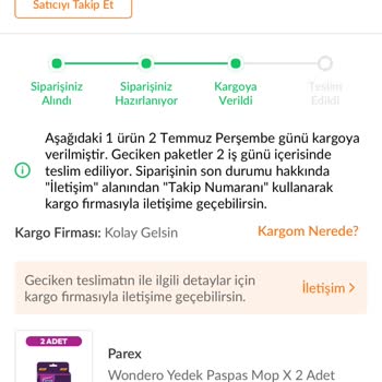 Teslimat Gecikmesi Ve Kayıp Sipariş İçin Hızlı Çözüm Talebi