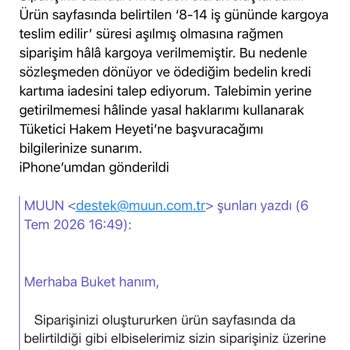 Teslim Süresi Aşımı Ve İptal Talebimin Göz Ardı Edilmesi