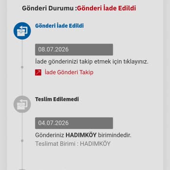 Teslimat Denemesi Yapılmadan Kargonun Habersiz İadesi