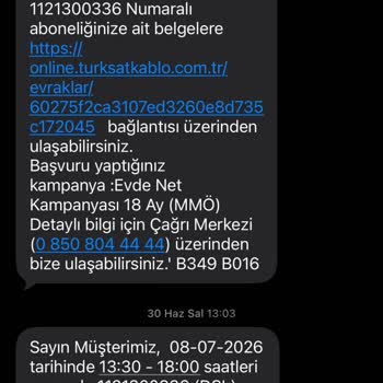 Fiber Dönüşüm Randevusunun Bildirimsiz İptali Ve Süreçteki Belirsizlik