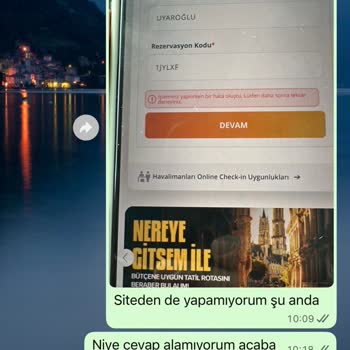 Dönüş Uçuşunda Check-in Yardımı Alınamaması Ve Yanıtsız Bırakılma