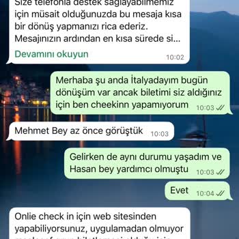 Dönüş Uçuşunda Check-in Yardımı Alınamaması Ve Yanıtsız Bırakılma