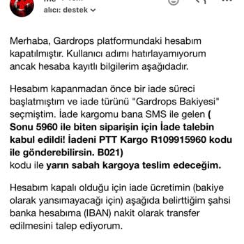 Hesabım Aniden Kapatıldı Ve 6500 TL Paramı Alamıyorum