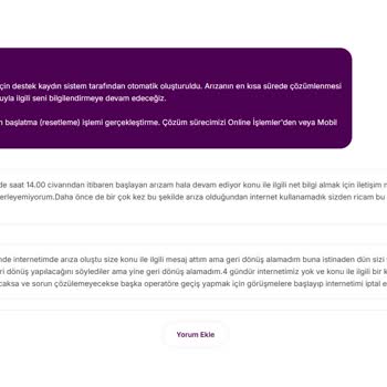 İnternet Kesintisi Ve Cevapsız Müşteri Desteği